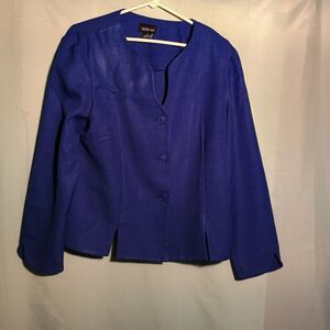 Leslie Fay Women’s Purple Blazer Jacket – Size 16